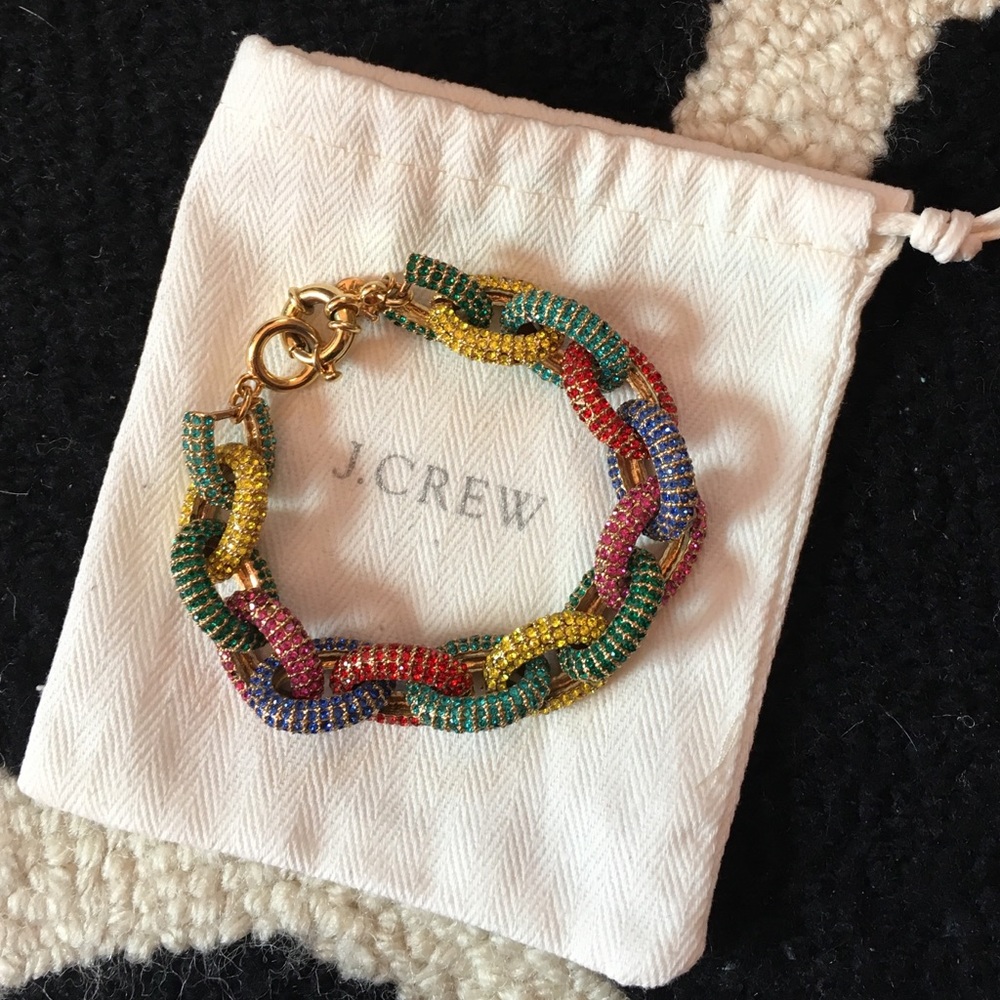 Gorgeous sparkle ✨ chain link bracelet with crystals! GORGE✨ Rainbow bling ✨